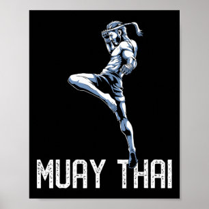 Muay Thai Tiger - Nak Muay, Kickboxing Gift  Poster