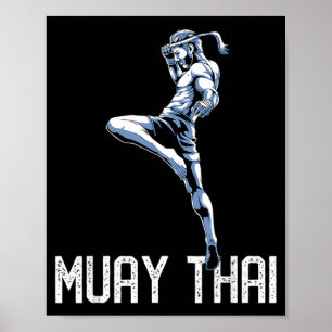 Muay Thai Tiger - Nak Muay Kickboxing Gift Poster