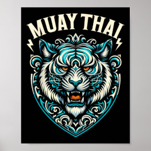 Muay Thai Tiger Street Fight Thai Boxing Kickboxin Poster
