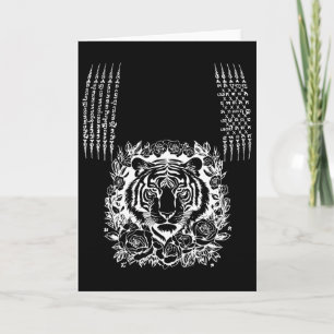 Muay Thai Tiger Tattoo Kickboxing Asian Cultural S Card