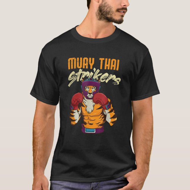 Muay Thai Tiger Thai Boxing Thailand Kickboxing T-Shirt (Front)