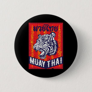 Muay Thai Tiger Training Mma Street Fight Kickboxi 6 Cm Round Badge