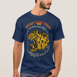 Muay Thai Tiger Vintage Tattoo T-Shirt