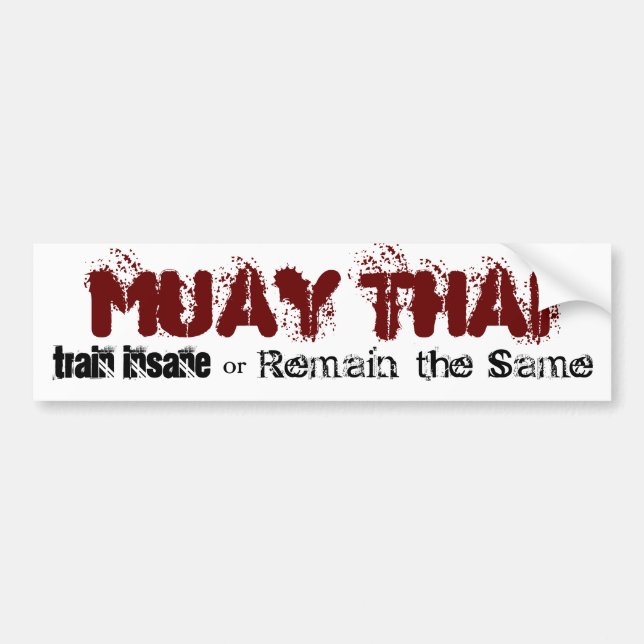 Muay Thai - train insane Bumper Sticker (Front)