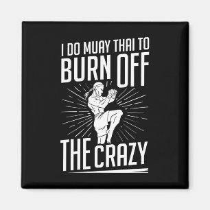 Muay Thai Training Fighter Kickboxing Beginner Box Magnet