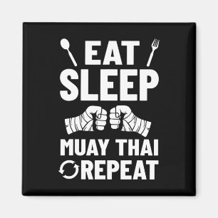 Muay Thai Training Fighter Kickboxing Beginner Box Magnet