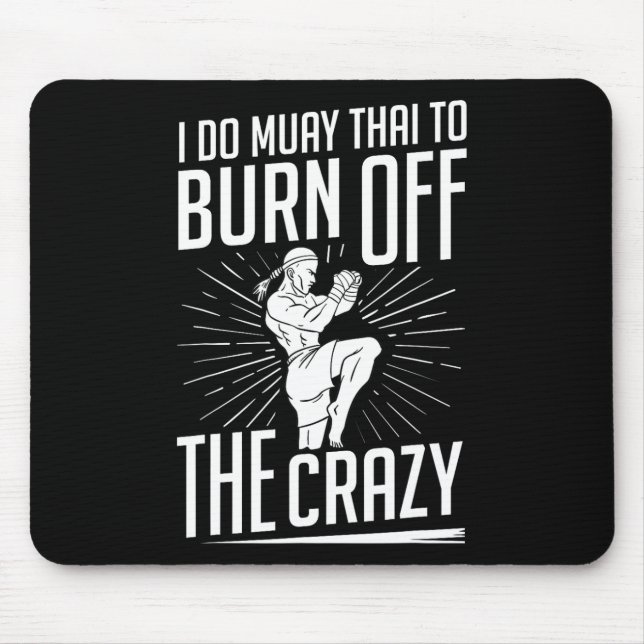 Muay Thai Training Fighter Kickboxing Beginner Box Mouse Pad (Front)