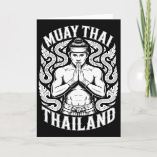 Muay Thai Training Kickboxing Thailand Vintage Tig Card