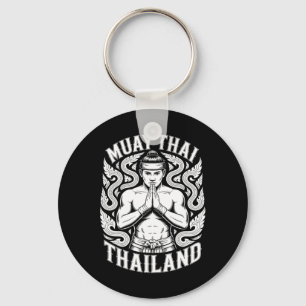 Muay Thai Training Kickboxing Thailand Vintage Tig Key Ring