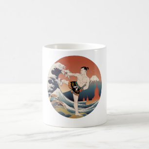 Muay Thai Ukiyo-e Fighter   Japanese art mug