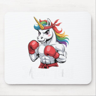 Muay Thai Unicorn Ninja Thaiboxing Boxing Mouse Pad