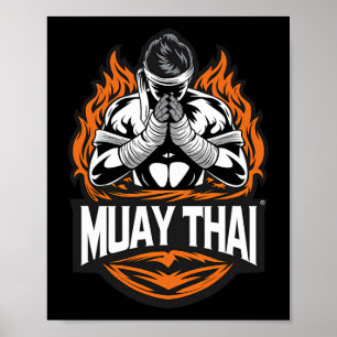 Muay Thai - Vintage Thai Boxing Fighter Poster