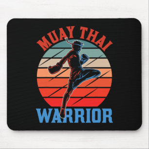 Muay Thai Warrior Martial Arts Hobby Boxing Fighte Mouse Pad