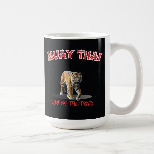 Muay Thai Way of The Tiger Black Mug (Right)