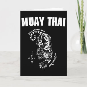 Muay Thailand Sak Yant Art Tattoo Tiger Kickboxing Card