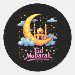 Mubarak Kareem Eid Alfitr Happy Ramadan Karim 2025 Classic Round Sticker