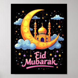 Mubarak Kareem Eid Alfitr Happy Ramadan Karim 2025 Poster