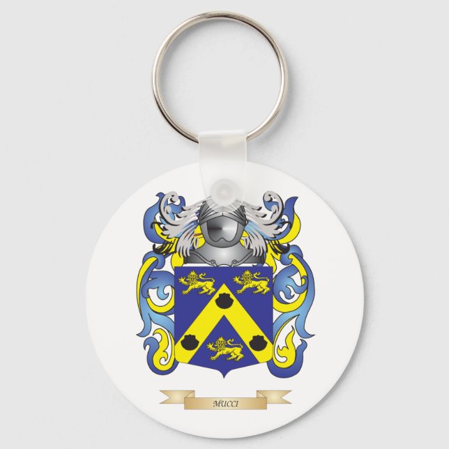 Mucci Coat of Arms (Family Crest) Key Ring (Front)