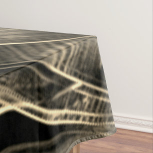 Much crooked looking like burnt pine with grooves tablecloth