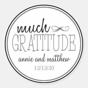 Much Gratitude Labels (Black / Grey)
