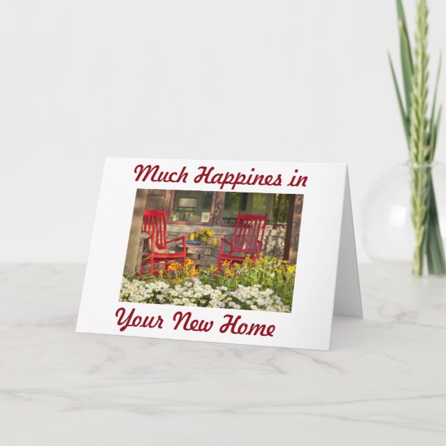 MUCH HAPPINESS IN "YOUR NEW HOME" ANNOUNCEMENT (Front)