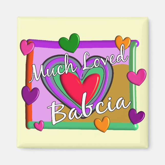 Much Love Babcia (Polish Grandmother) Magnet (Front)