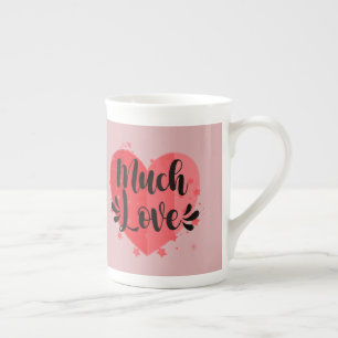 Much Love, Big Heart Bone China Mug