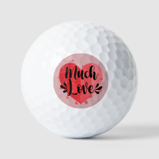 Much Love, Big Heart Golf Balls (Front)