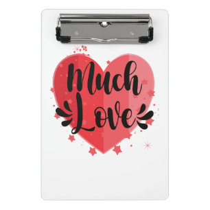 Much Love, Big Heart Mini Clipboard