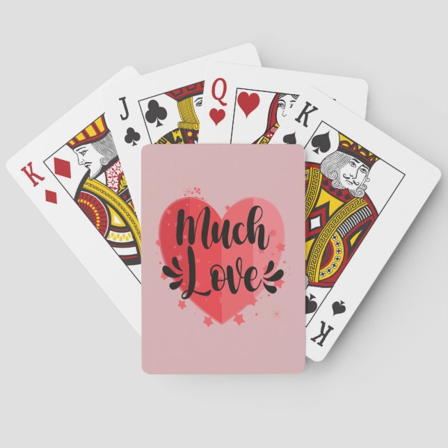 Much Love, Big Heart Playing Cards (Back)