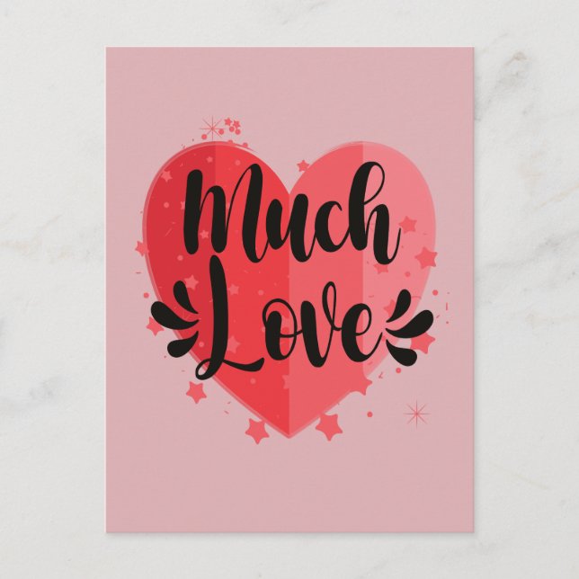 Much Love, Big Heart  Postcard (Front)