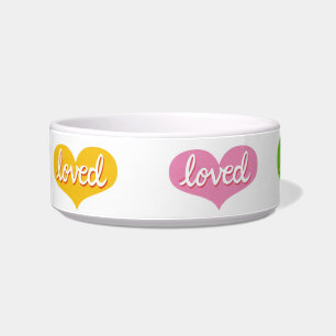 MUCH LOVED -Adored - Coloured love hearts Bowl