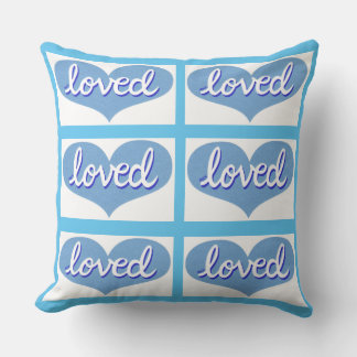 MUCH LOVED- Blue love hearts - Boy Cushion