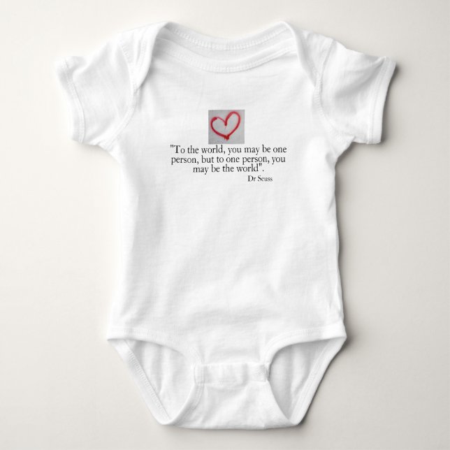 MUCH LOVED -Graffiti heart & love quote - boy/girl Baby Bodysuit (Front)