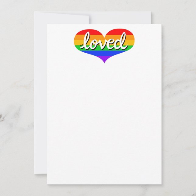 MUCH LOVED- Rainbow love heart - Invitation (Front)