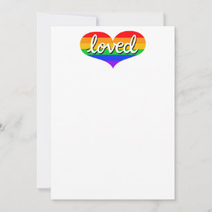 MUCH LOVED- Rainbow love heart - Invitation