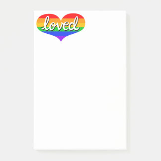 MUCH LOVED - Rainbow love heart - Post-it Notes