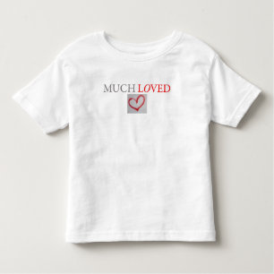 MUCH LOVED - Red graffiti love heart - boy/girl Toddler T-Shirt