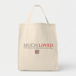 Much Loved - Red graffiti love & love quote Tote Bag