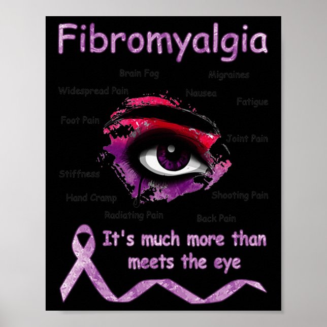 Much More Than Meets The Eyes Fibromyalgia Awarene Poster (Front)