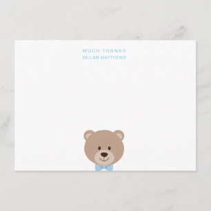 Much Thanks Teddy Bear Thank you card