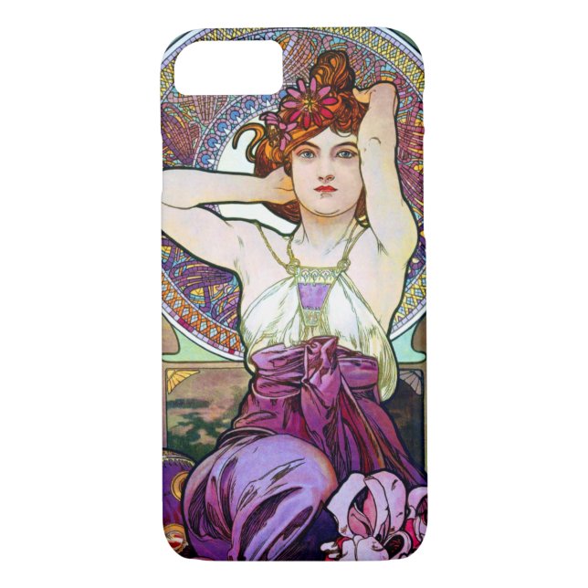 Mucha Amethyst Case-Mate iPhone Case (Back)