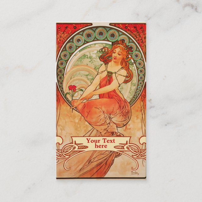 Mucha Art Nouveau - Art Deco Business Cards (Front)