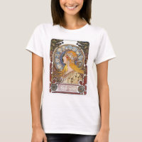 Mucha Art Nouveau T-Shirt -  Zodiac  - La Plume