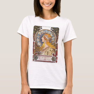 Mucha Art Nouveau T-Shirt -  Zodiac  - La Plume