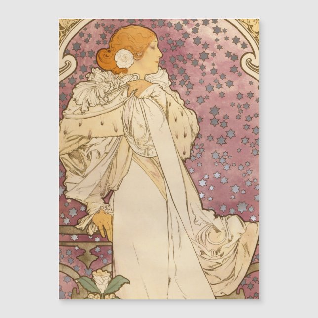 Mucha Art Nouveau Woman Beauty (Front)
