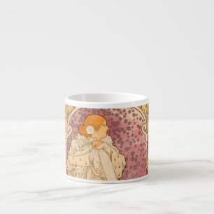 Mucha Art Nouveau Woman Beauty Espresso Cup