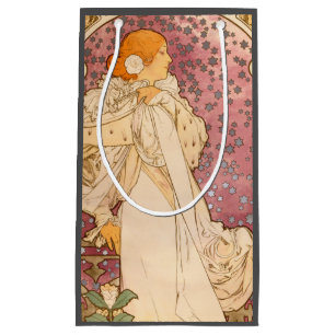 Mucha Art Nouveau Woman Beauty Small Gift Bag