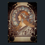 Mucha Art Nouveau Woman Vintage French Zodiac Post Poster<br><div class="desc">A very beautiful vintage travel poster advertising bicycle sports in the 1900s. Check out our shop for more Vintage Posters.</div>
