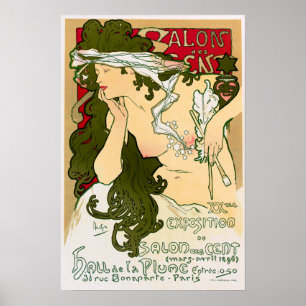 Mucha - Cents Salon 1901 Poster